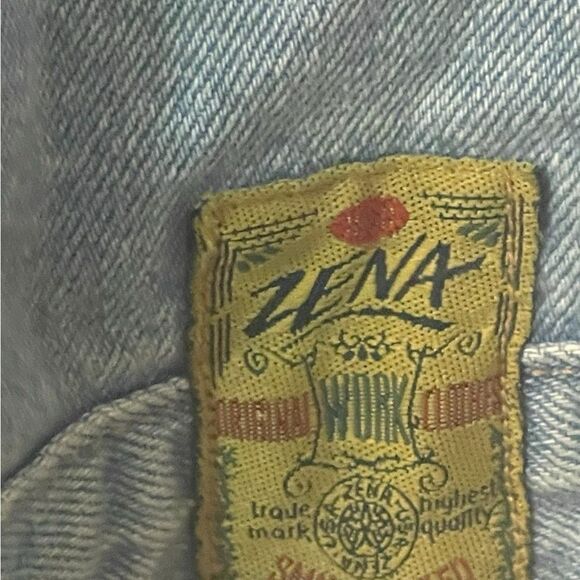 Vintage Zena Denim Jacket Floral Pink Women’s Size Large Made USA RARE - Picture 8 of 16